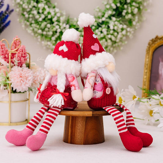 CWMM10274_VALENTINE KNIT RUDOLPH HANGING PLUSH DOLL