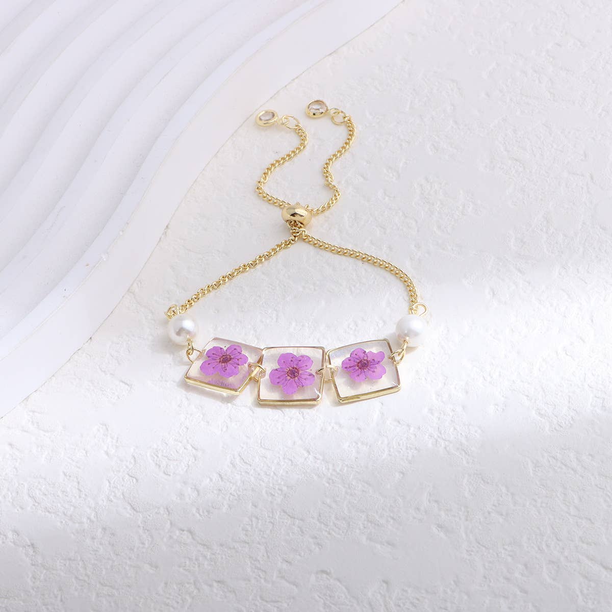 Epoxy resin flower new Chinese-style bracelet