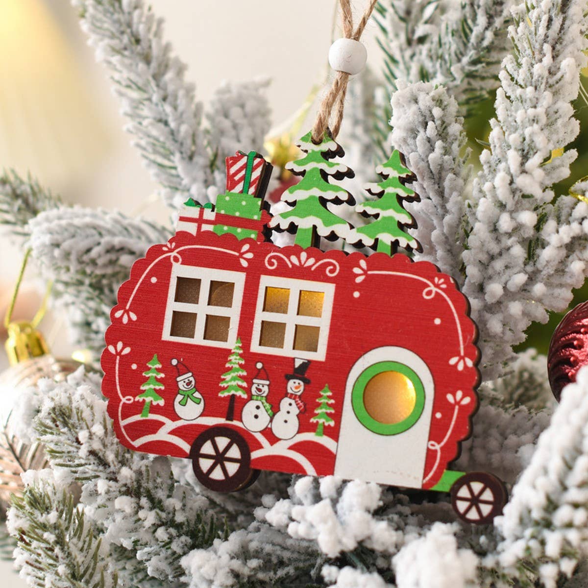 WOODEN LUMINOUS PENDANT CHRISTMAS DECORATIONS_CWMM2935