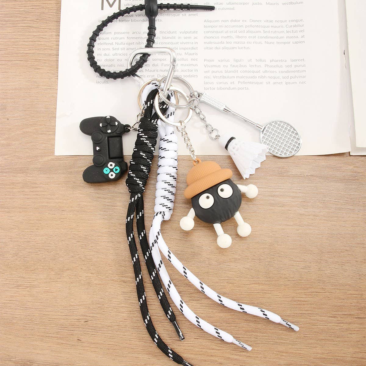Cute Mini Coal Ball PVC Keychain Charm