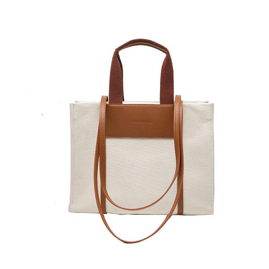 WOMEN FASHION SIMPLE CANVAS TOTE BAG_CWAB1595