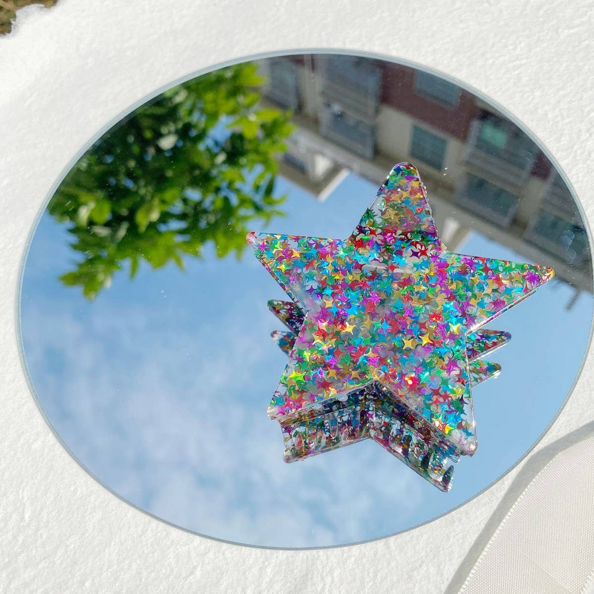 Y2K Star Hair Claw - Colorblock Dopamine Style_CWAHA0568