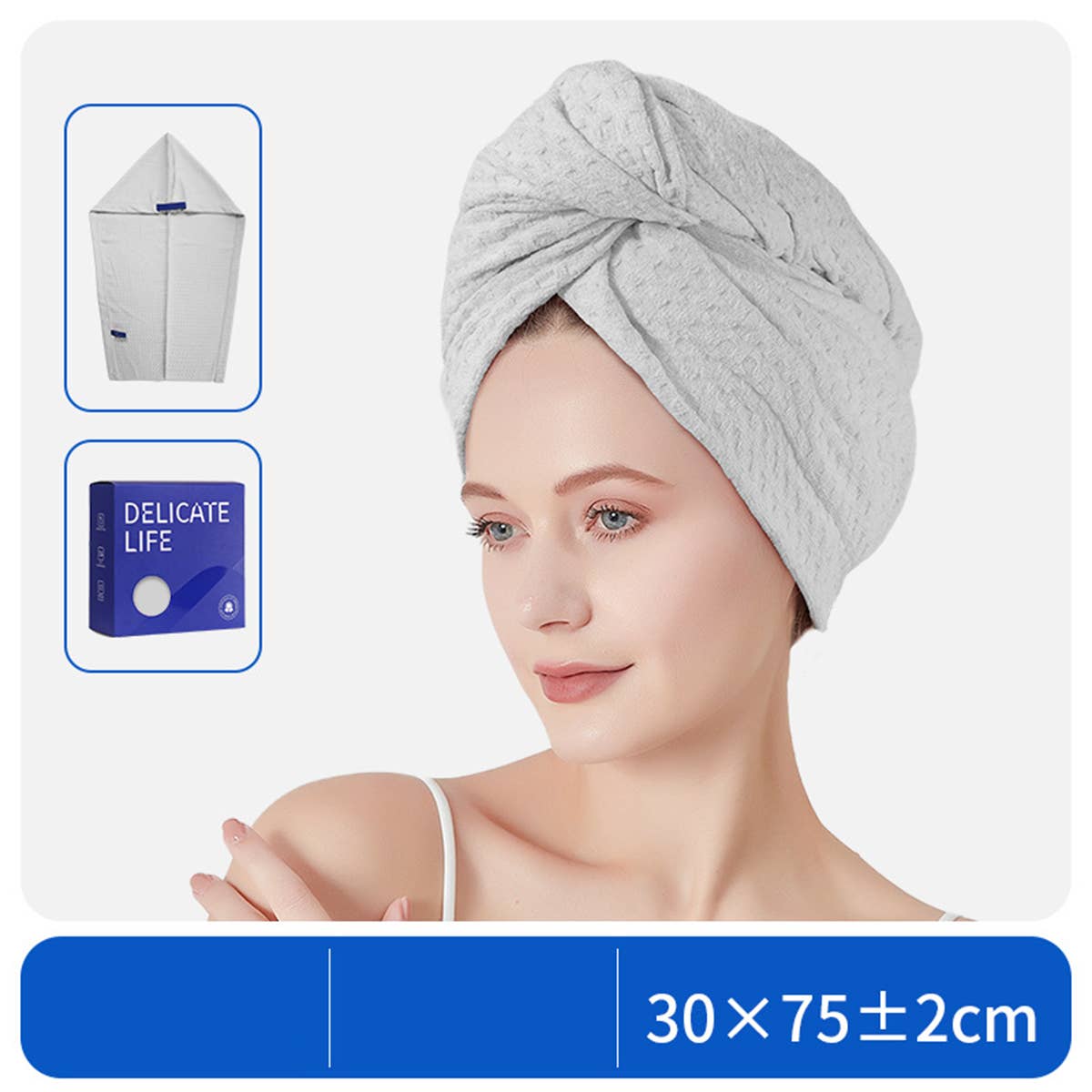 CWMM8335_THICKENED WATER-ABSORBENT QUICK-DRYING SHOWER CAP