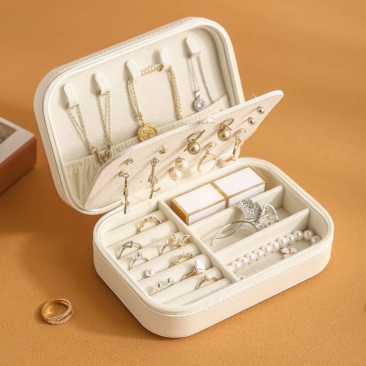 SOLID COLOR SIMPLE JEWELRY STORAGE BOX_CWAJE1542