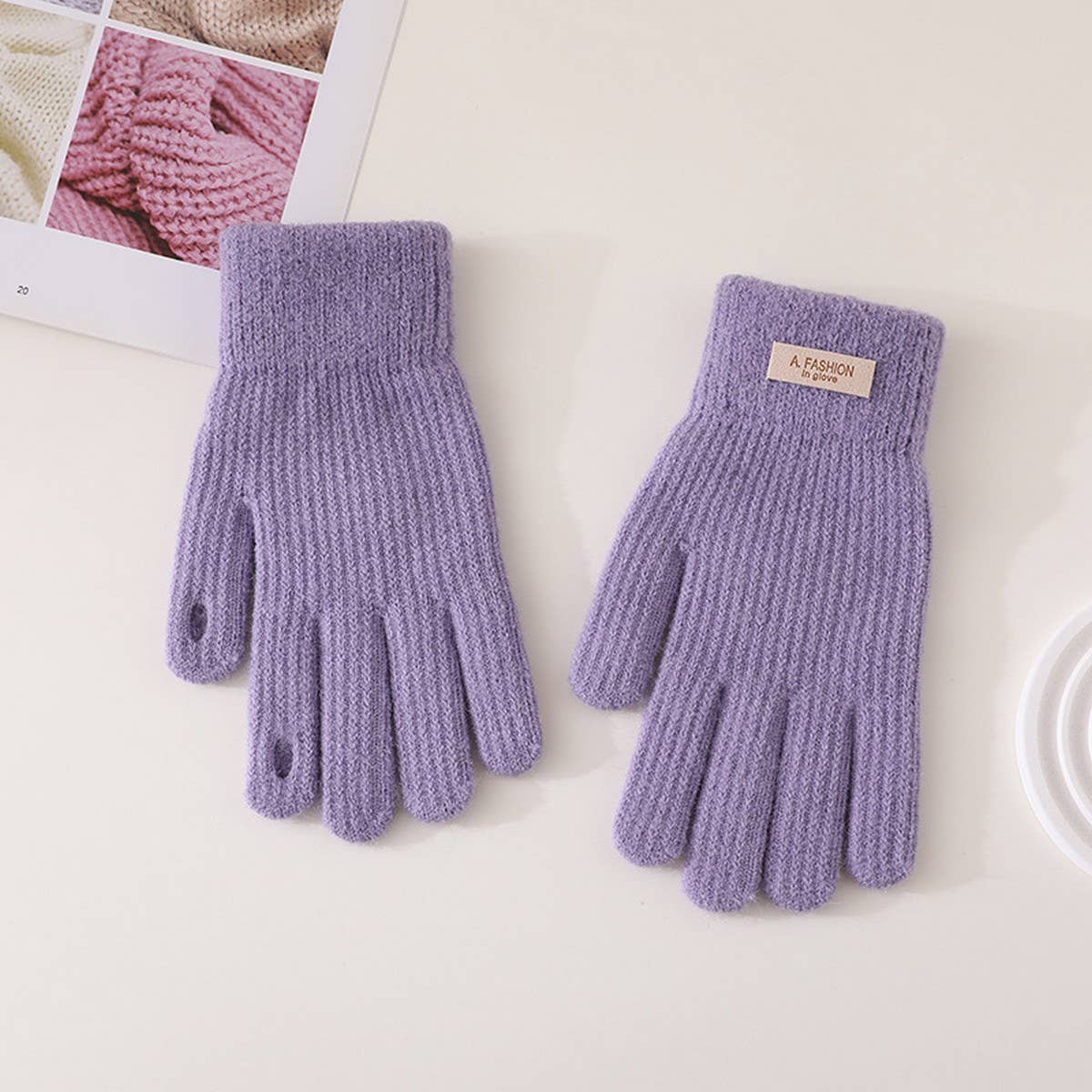 WINTER WARM CUTE TOUCH SCREEN FULL FINGER GLOVES_CWAG0190