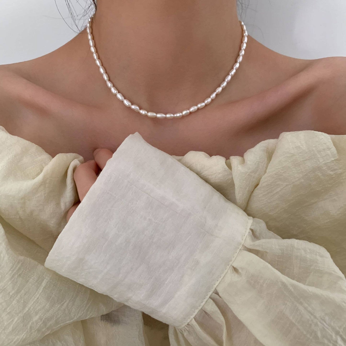 Fashionable Bahak freshwater pearl necklace