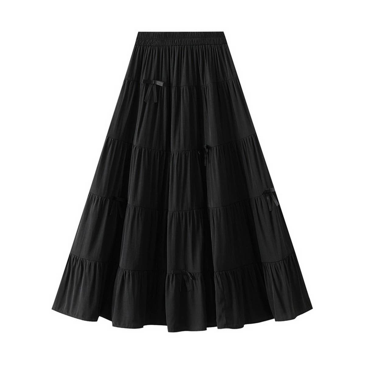 CAKE SKIRT HALF SKIRT BOW A-LINE LONG SKIRT_CWBMS0319