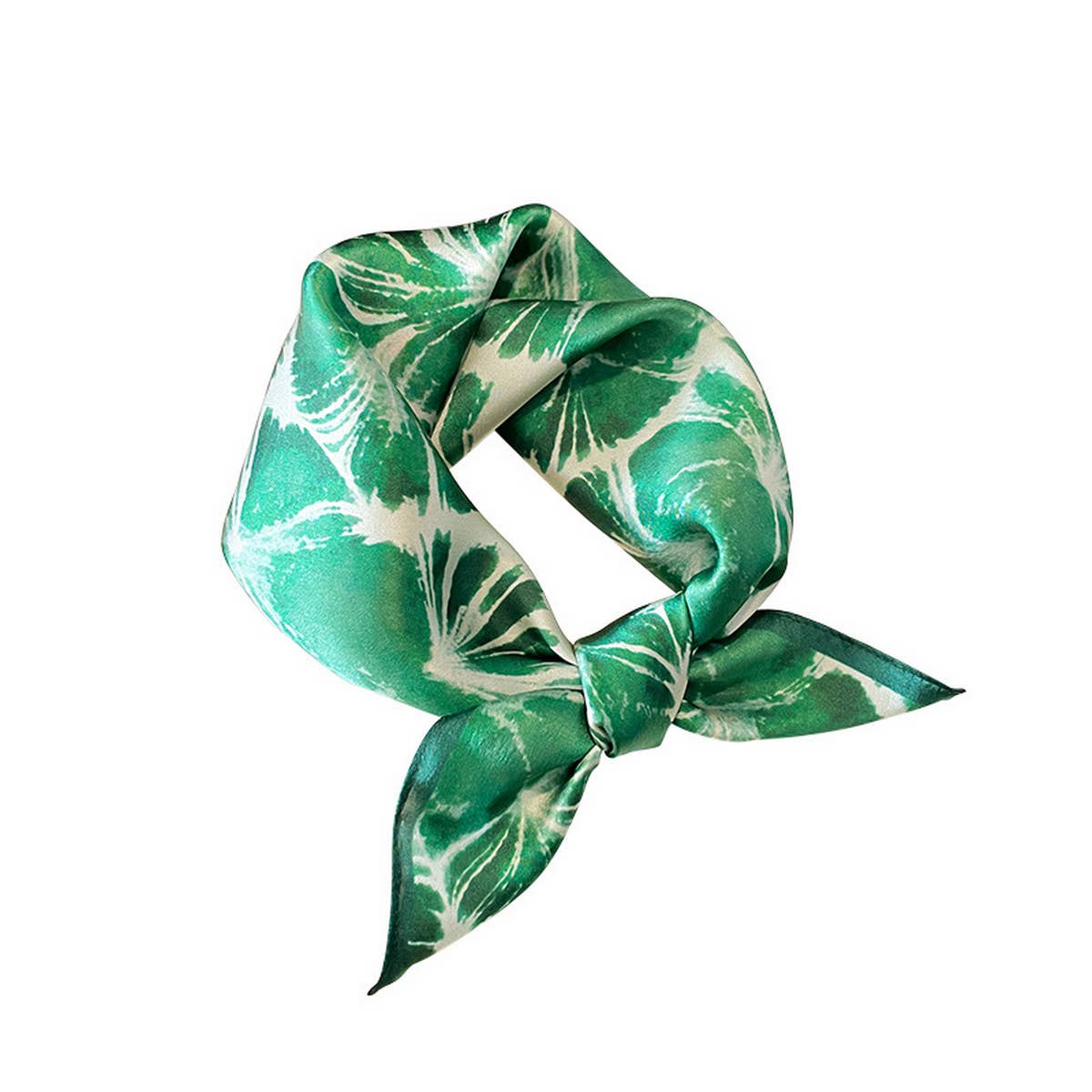 Fresh Green Silk Scarf, Fashionable Neck Wrap