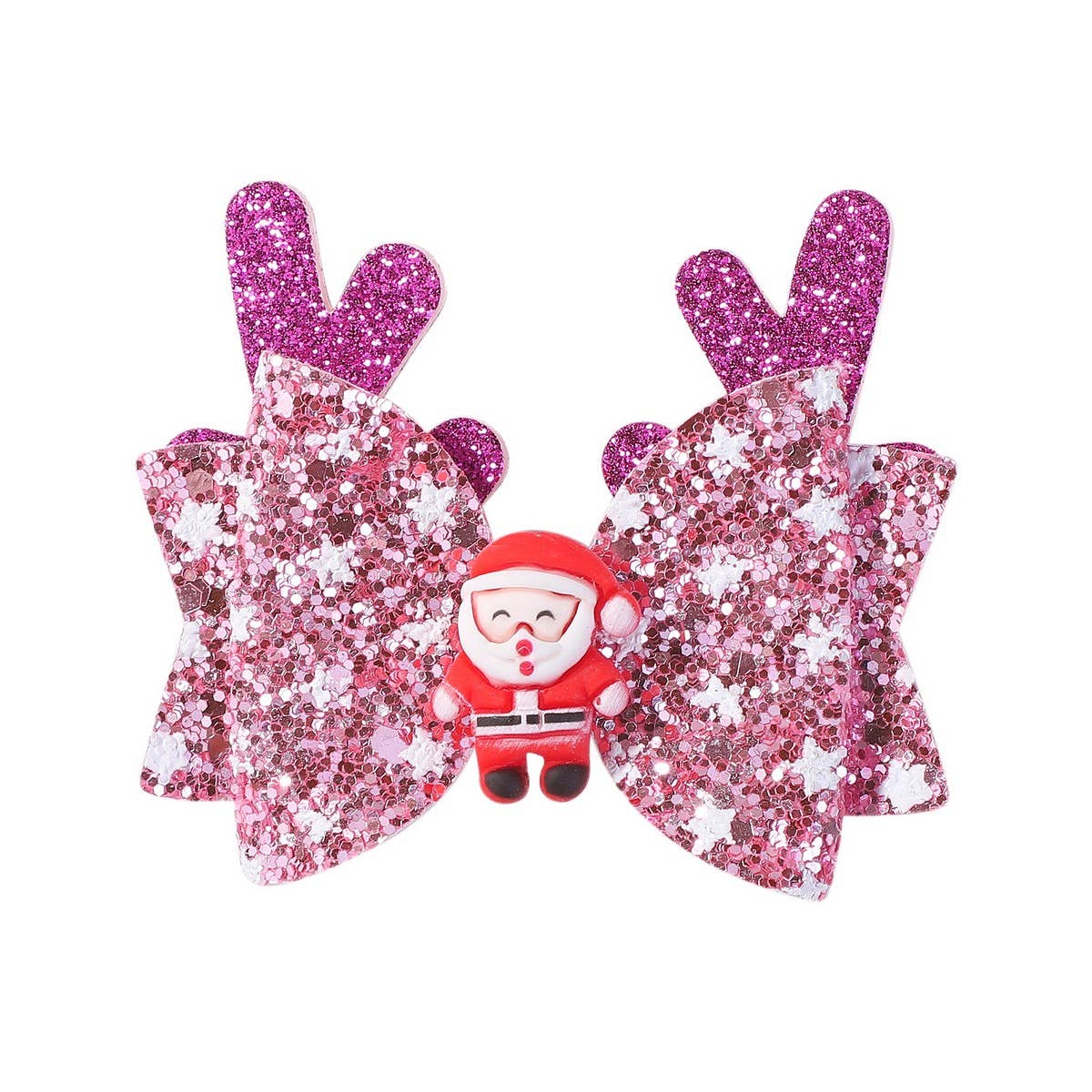 Christmas Antler Bow Clip for Kids Party