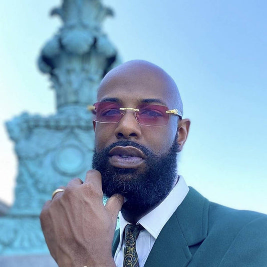 OCEAN FLAKE DIAMOND CUT FRAMELESS SUNGLASSES_CWASG0589