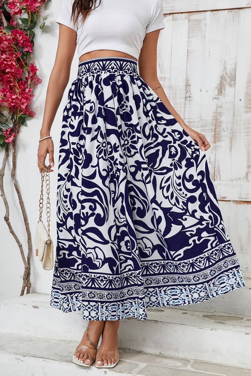 CWBMS0225_HIGH WAIST VINTAGE DIGITAL PRINT SKIRT