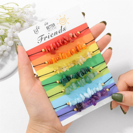 IRREGULAR GRADIENT COLOR CARD SIMPLE BRACELET