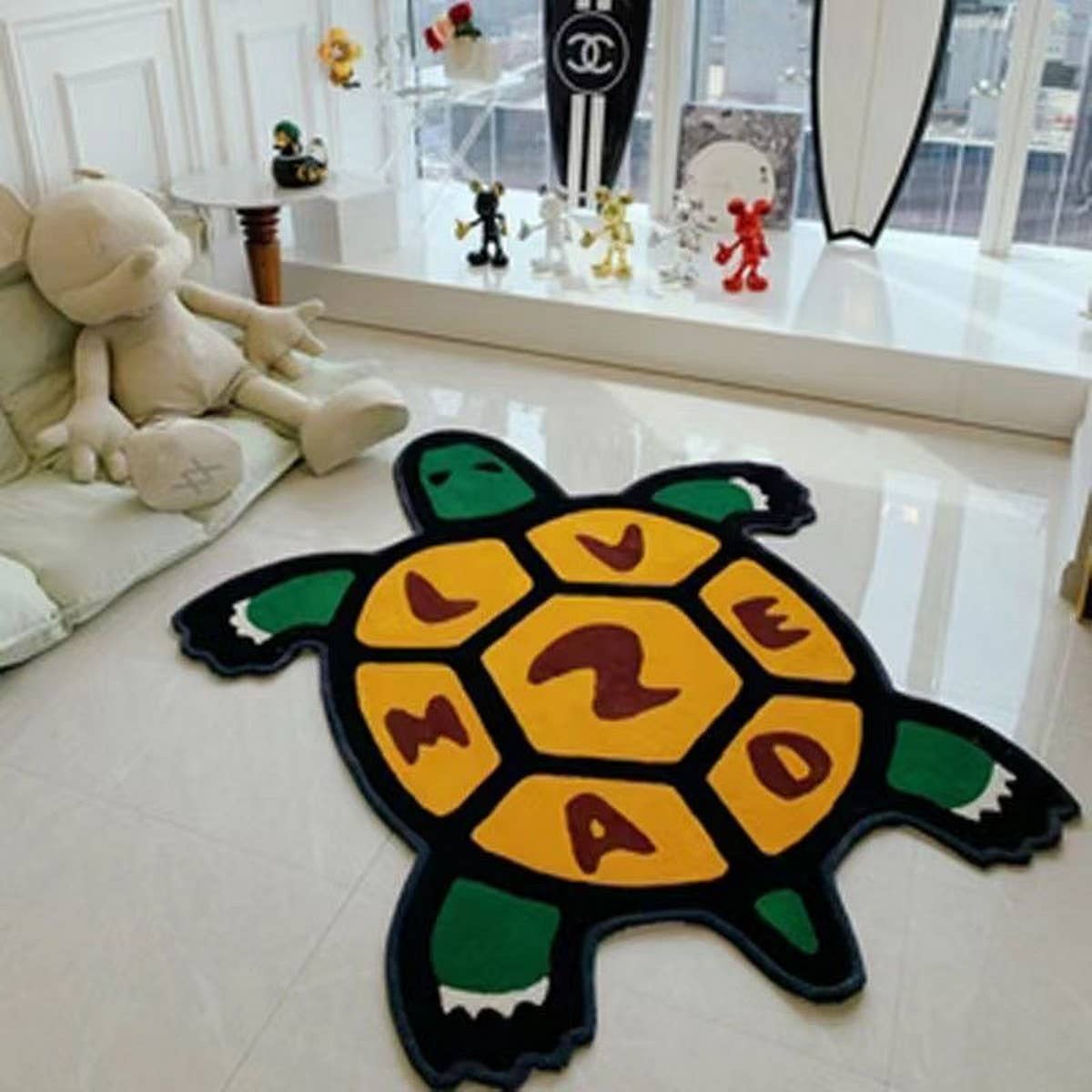 Cute Turtle Rug, Fun Pet-Inspired Room Decor Mat