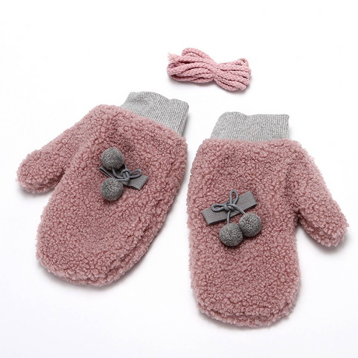 WINTER WARM KNITTED RABBIT FUR GLOVES FOR WOMEN_CWAG0263