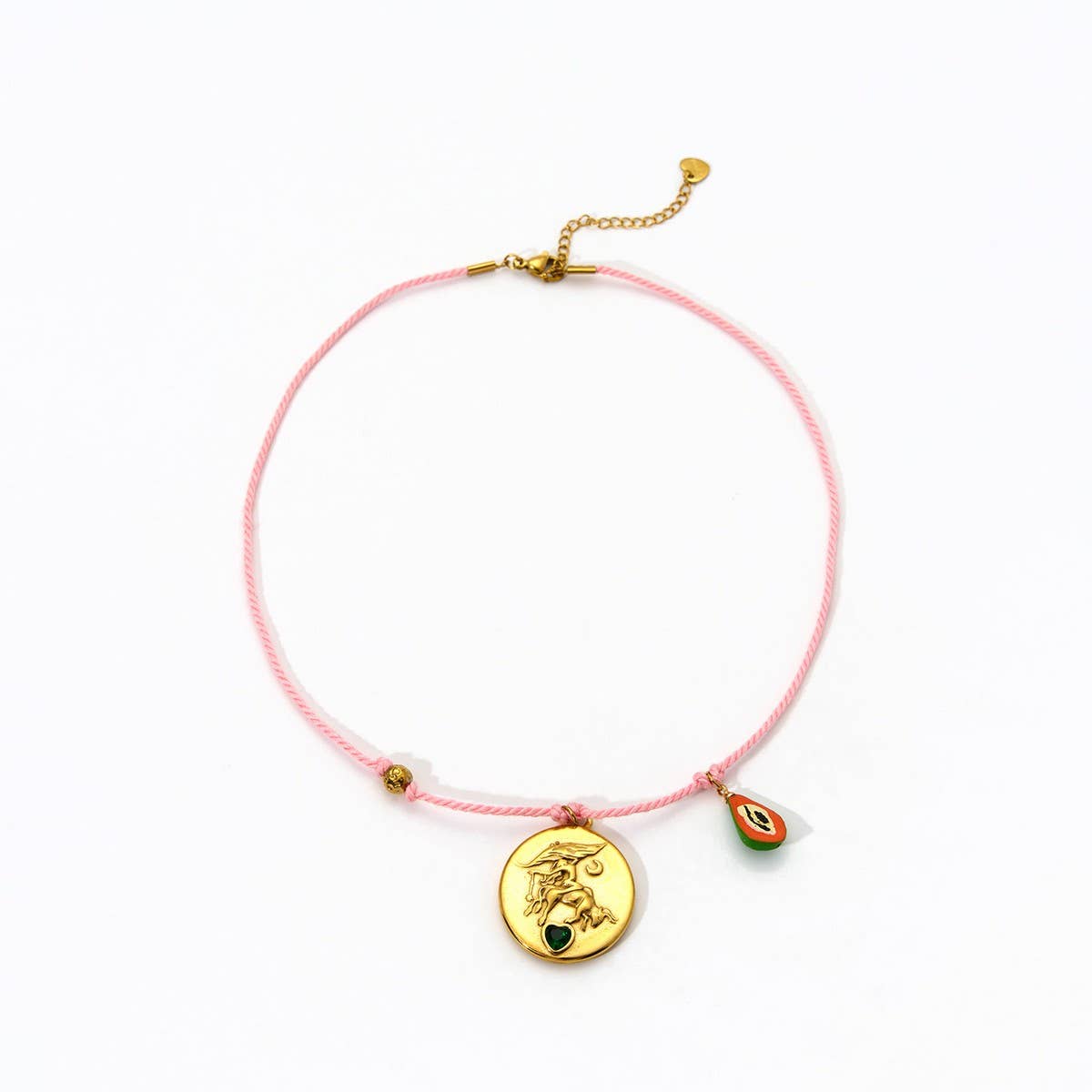 Handmade Rope Zodiac Necklace with Zircon