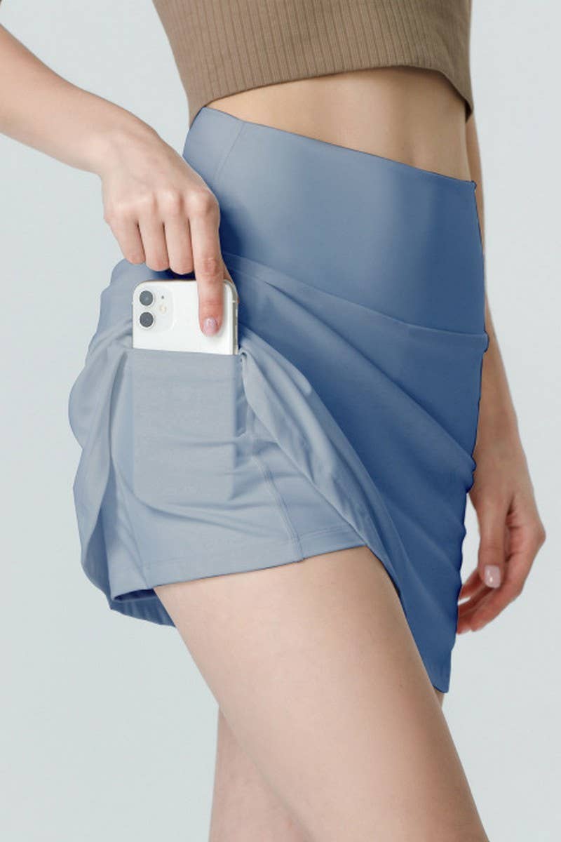 CWBSS0170_HIGH WAISTED ANTI SLIP YOGA FITNESS SKIRT