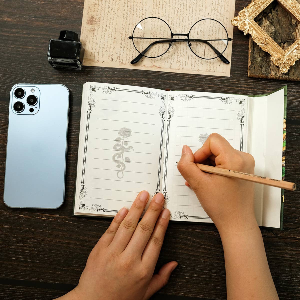 MAGIC OWL HARDCOVER PATTERN NOTEBOOK