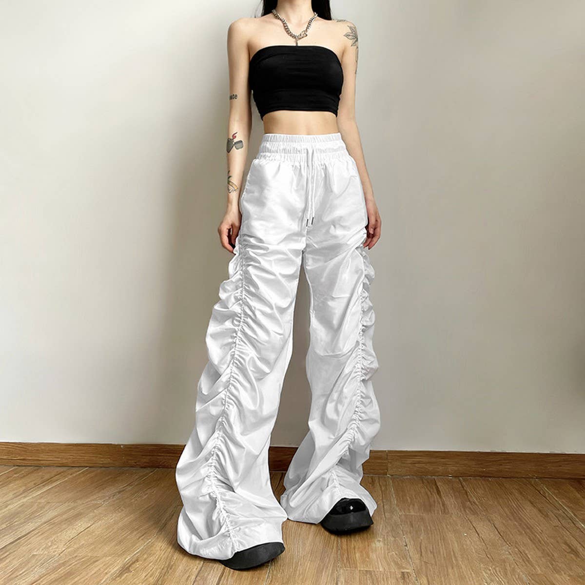 WOMEN HIGH WAISTED LOOSE FITTING CASUAL PANTS_CWBLP0338