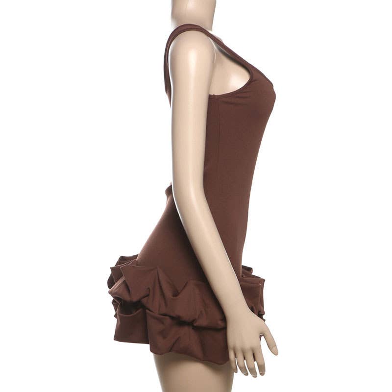 Ruched Backless Bodycon Dress