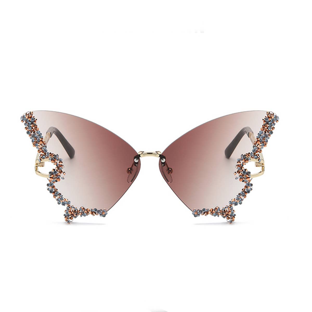 VINTAGE RHINESTONE BUTTERFLY SUNGLASSES