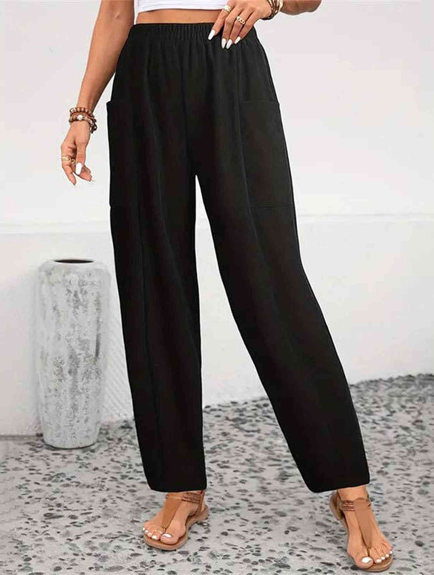 CORDUROY SLACKS WITH LARGE POCKETS_CWBLP0679