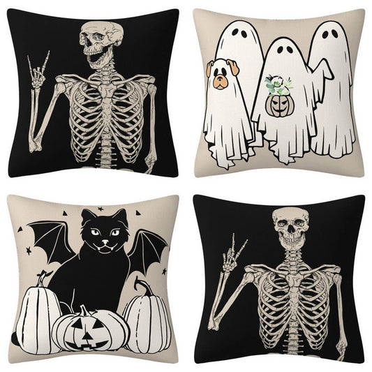 HALLOWEEN DAY OF THE DEAD SKULL PILLOWCASE