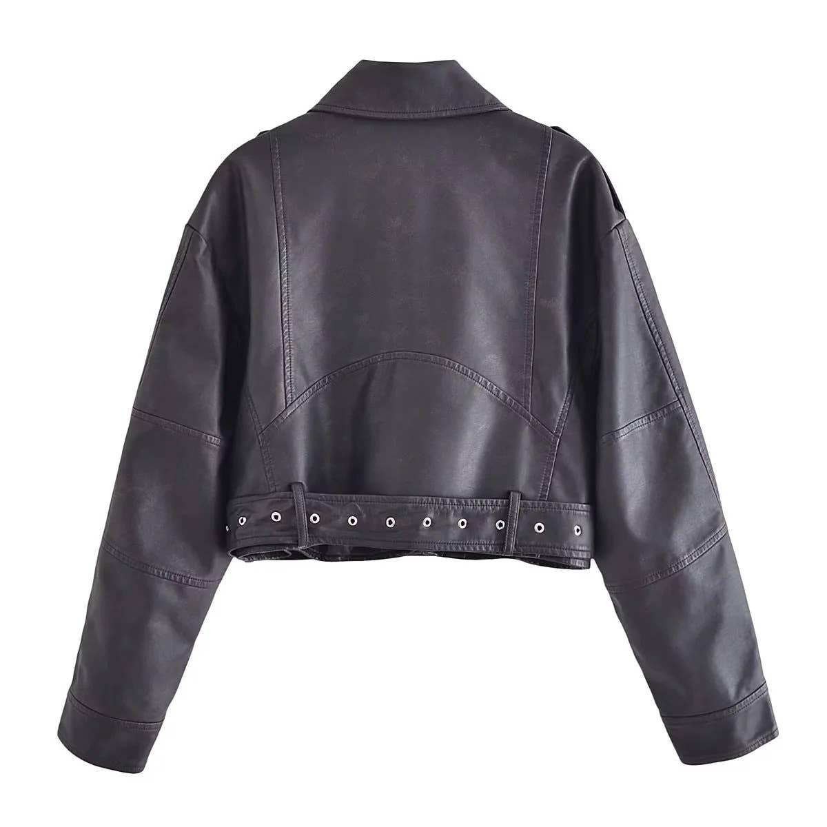 Fashion street-style motorcycle leather jacket
