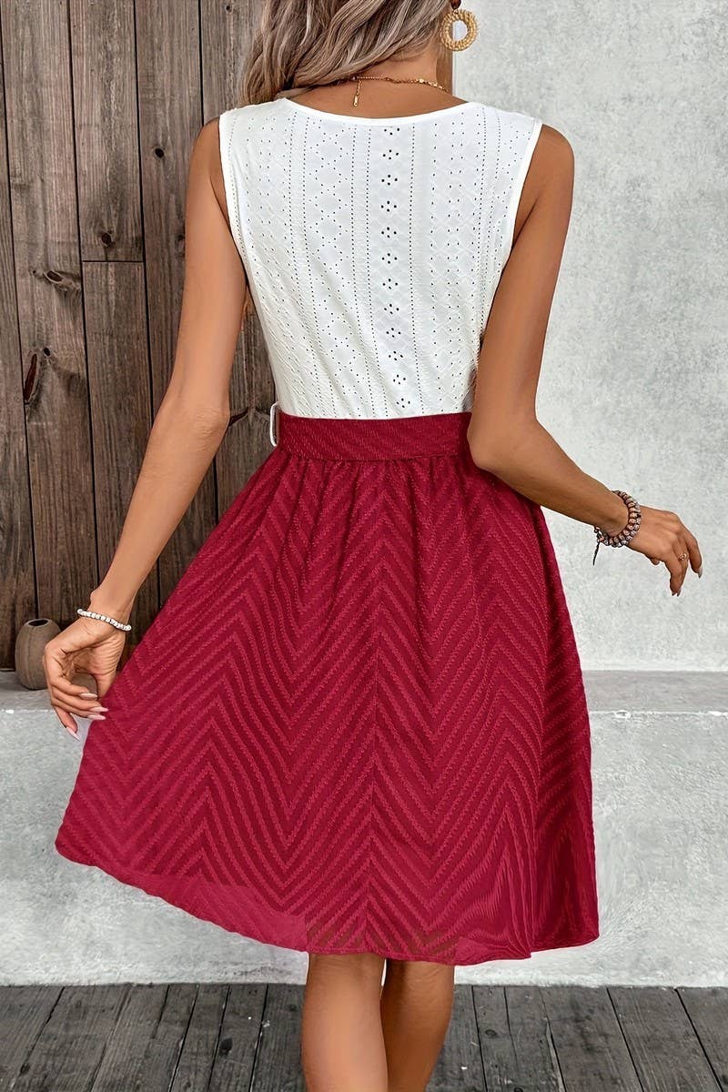 CWDSD8766_SUMMER FASHION SLEEVELESS DRESS