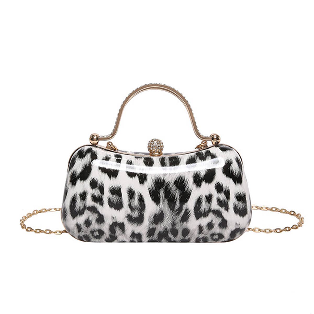 Leopard print fashionable single-shoulder bag