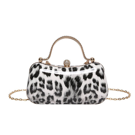 Leopard print fashionable single-shoulder bag