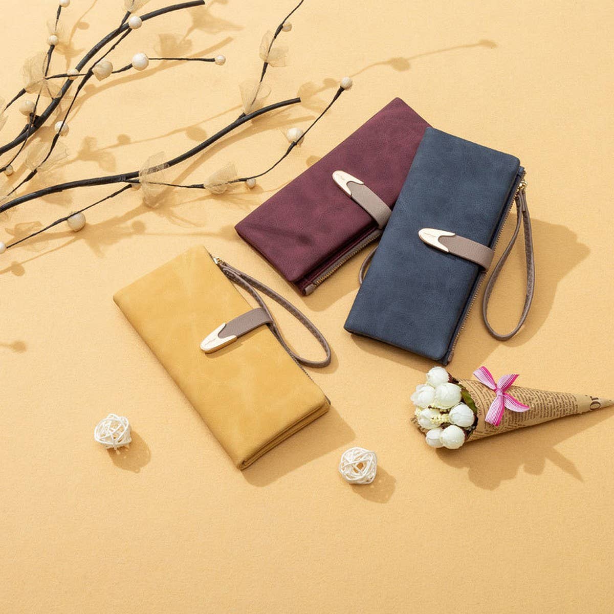 CASUAL FASHION BUCKLE LONG WOMEN'S WALLET_CWAB2335