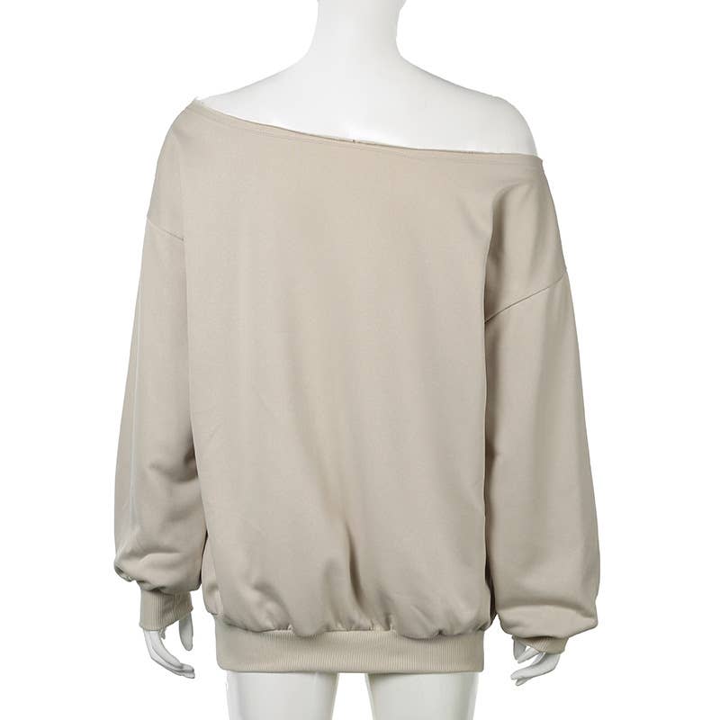 VINTAGE DIGITAL PRINT LOOSE CREW NECK HOODIE