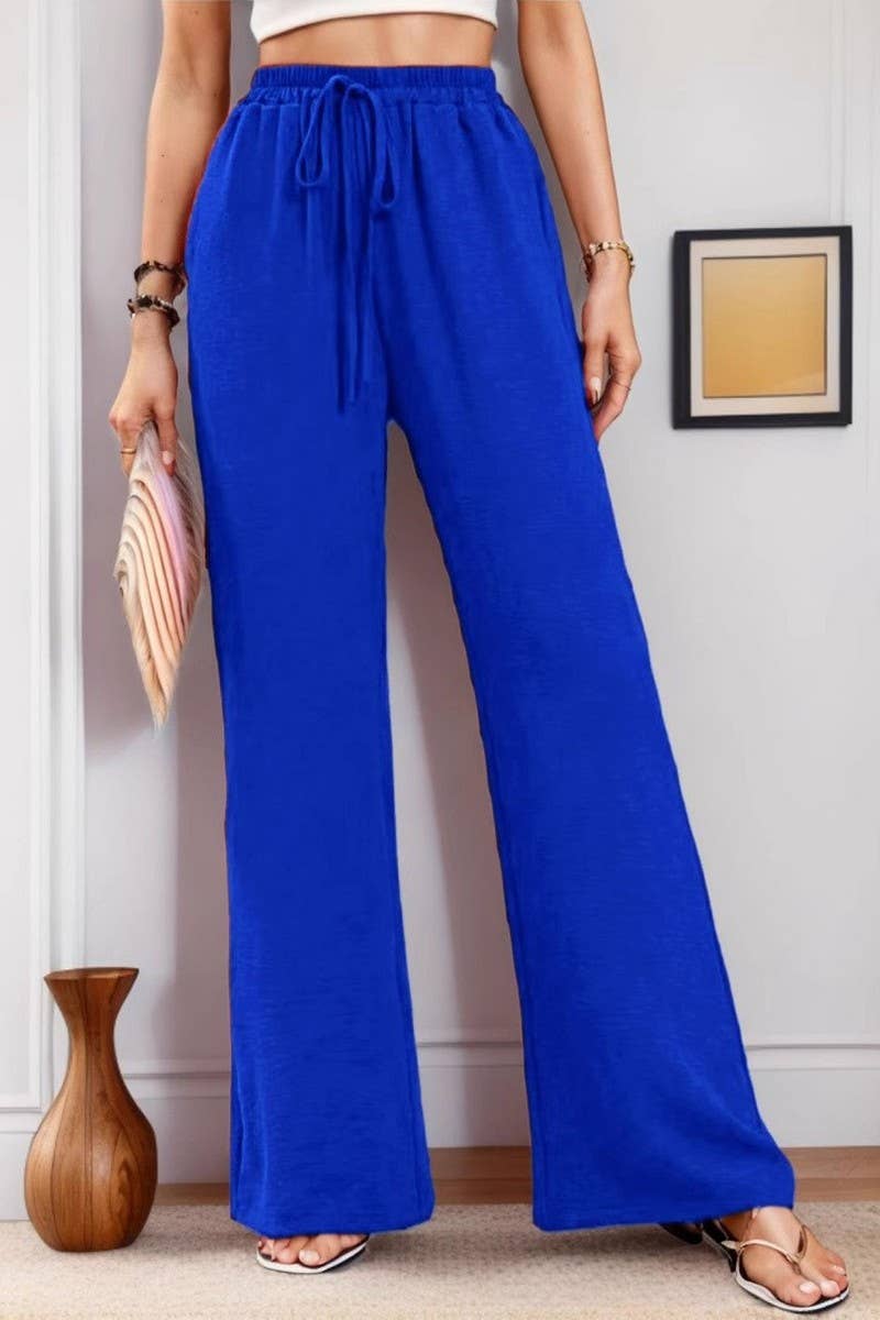 CWBLP1978_CASUAL DRAWSTRING WAIST POCKET RELAXED FIT PANTS