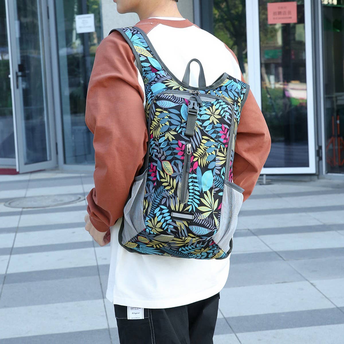 Foldable Waterproof Cycling Backpack with Print_CWAB5455