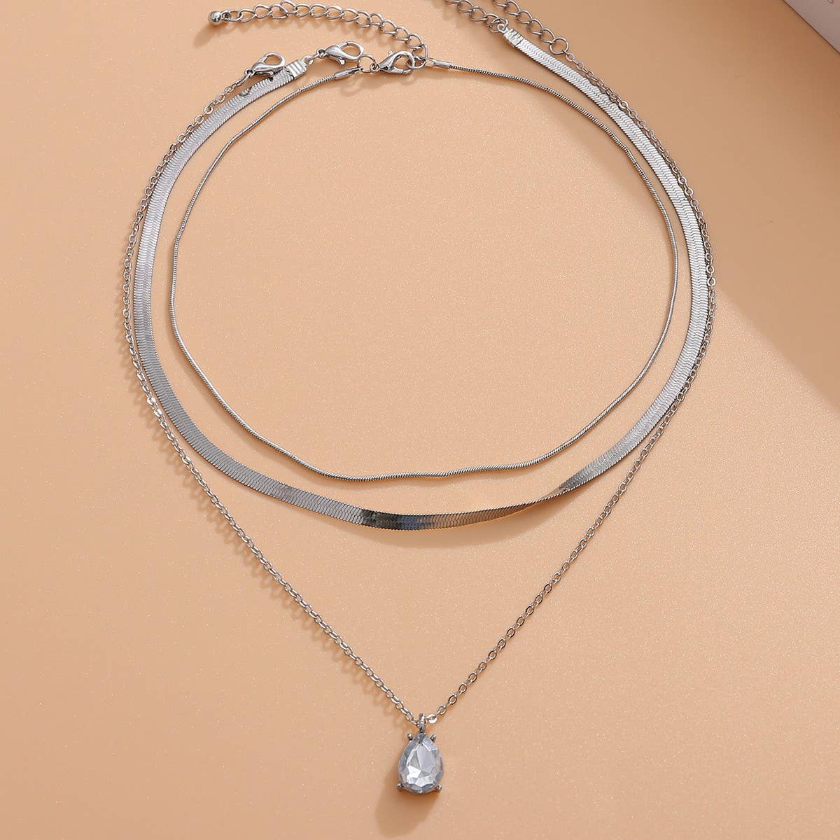 COOL STYLE STACKED TEMPERAMENT SIMPLE NECKLACE
