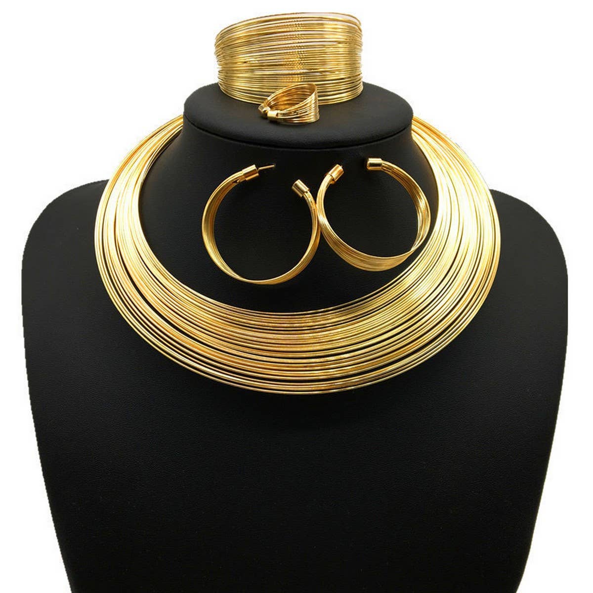 DESIGNER NICHE NECKLACE FOUR-PIECE METAL NECKLACE