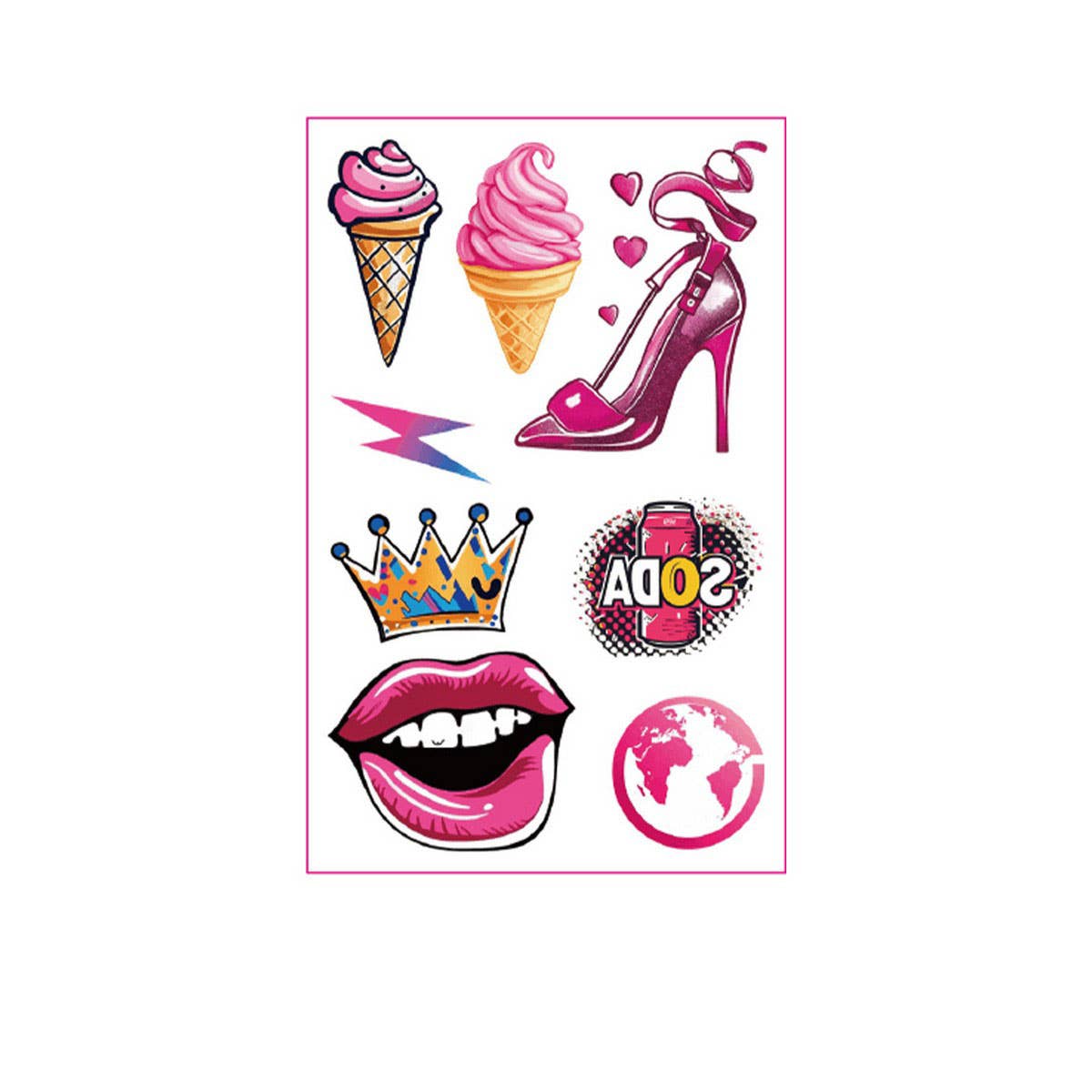 Pink Cowgirl Tattoos ??Cute Bachelorette Stickers_CWMM8385