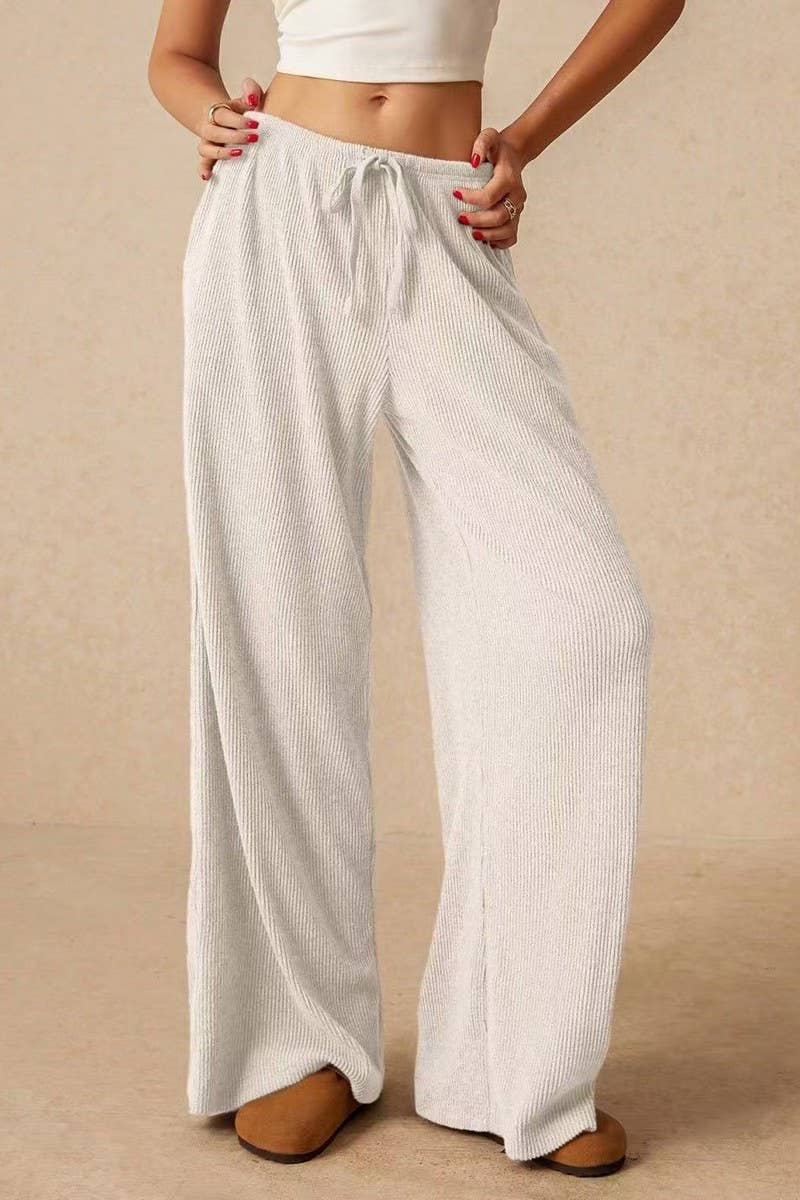 CWBLP01032_SOLID COLOR LOOSE HIGH WAIST WIDE LEG PANTS
