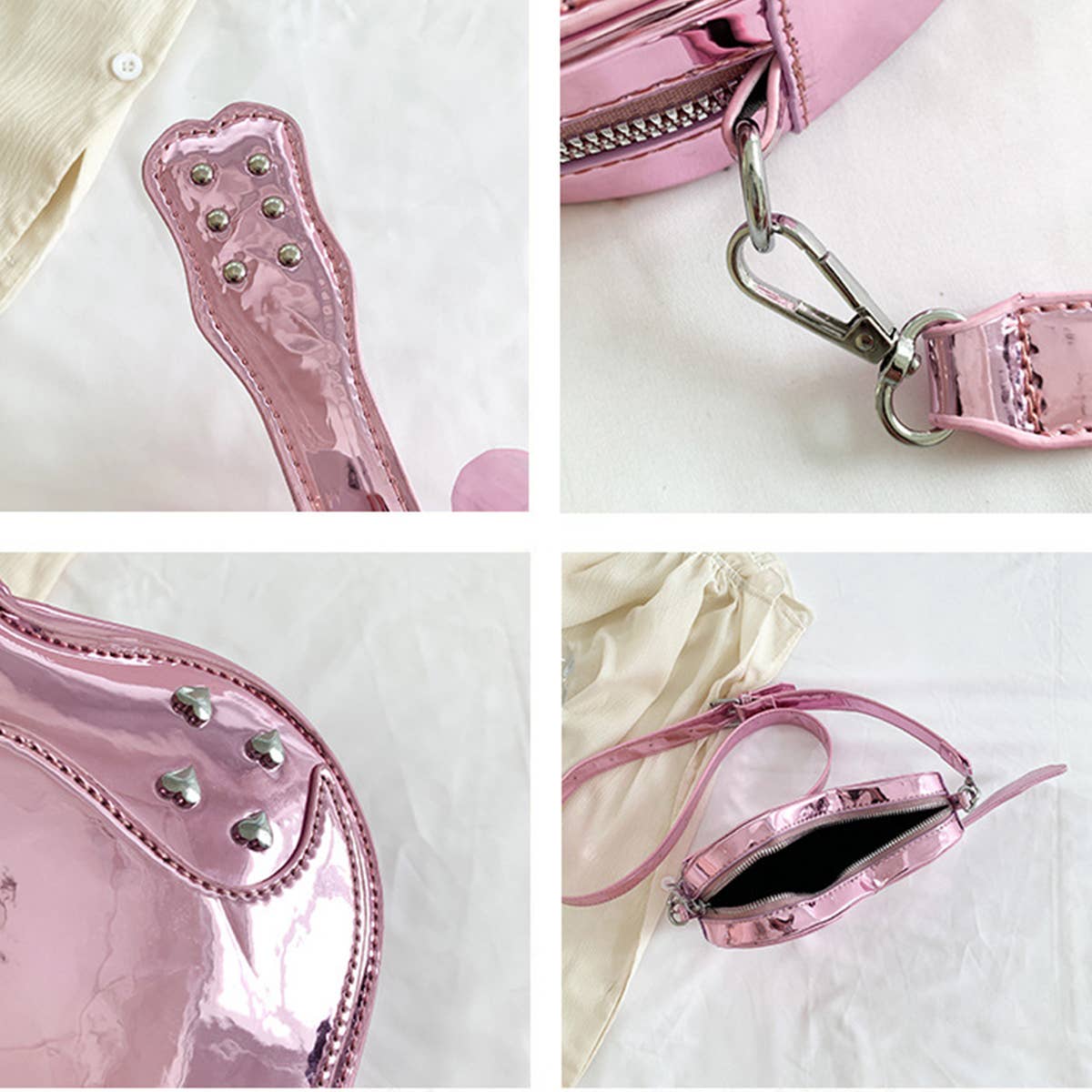FASHION VIOLIN SHAPE CHAIN SHOULDER BAG_CWAB0995