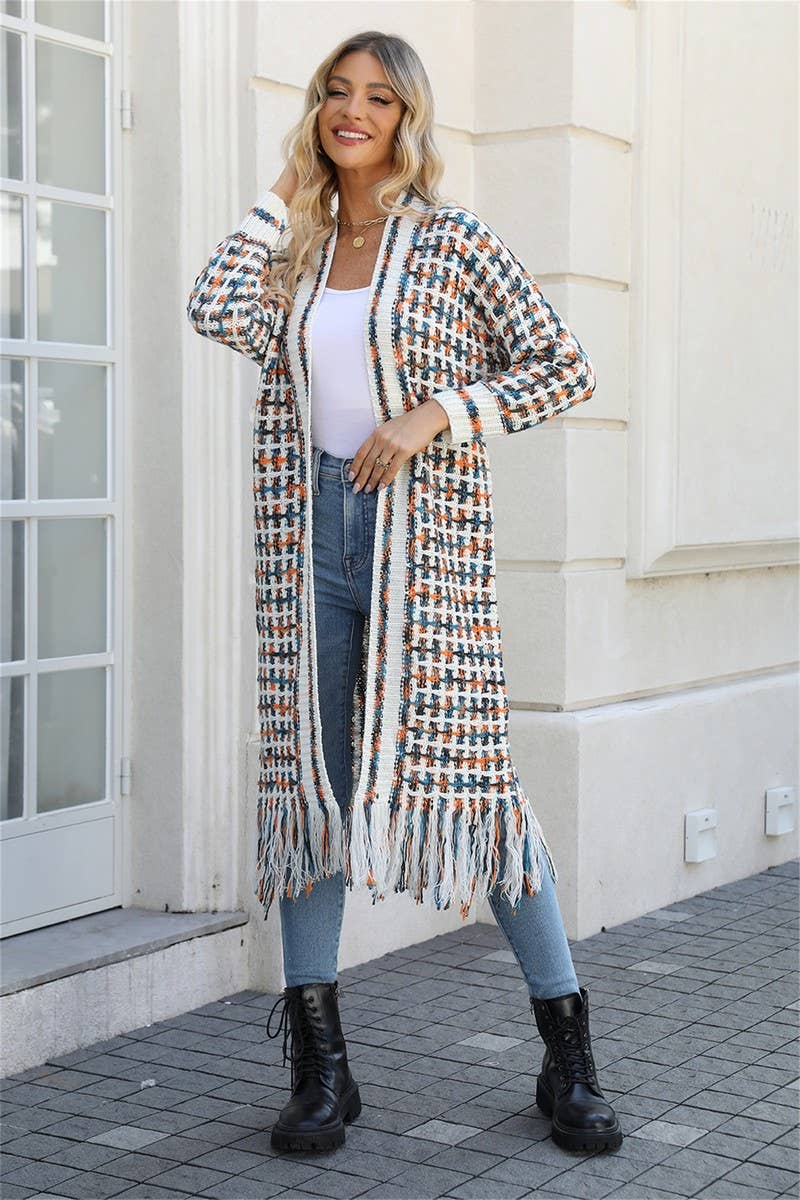 CWOCAL0933_FRINGED LONG COLORFUL CARDIGAN COAT