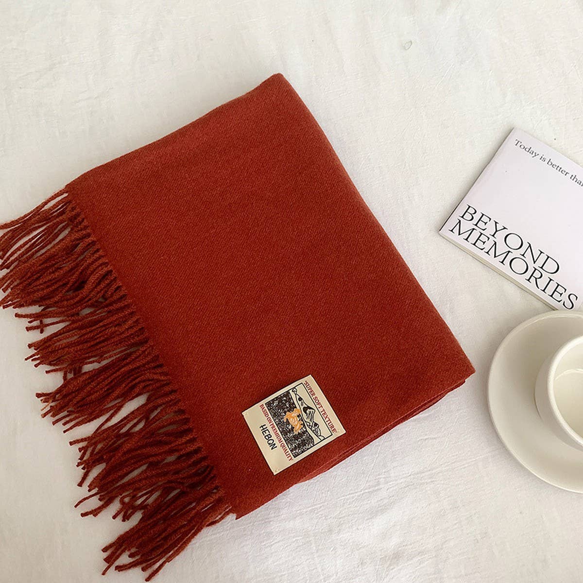 Solid Color Faux Cashmere Scarf -Winter Wrap_CWASC2303