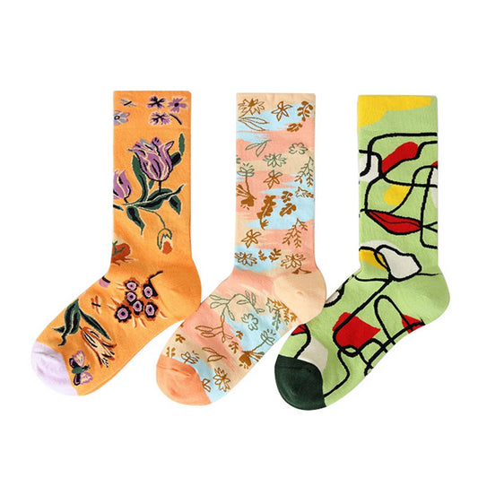 FRENCH FASHION COTTON SKI SOCKS