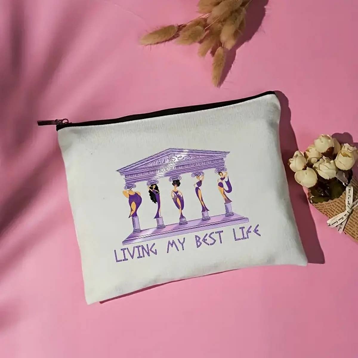 LETTER SIMPLE PRINT COSMETIC BAG_CWAB1784