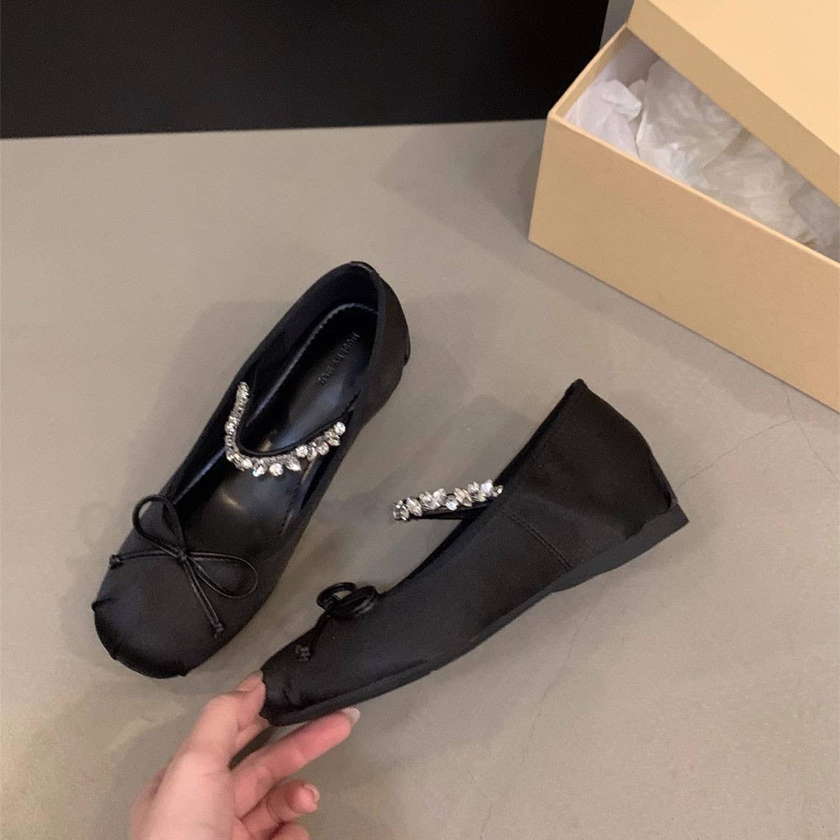 Pink Wedge Ballet Flats Mary Janes for Women_CWSHF0087