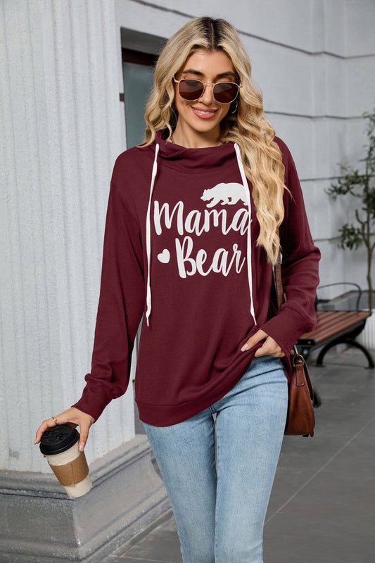 Hooded loose long-sleeved casual sweatshirt