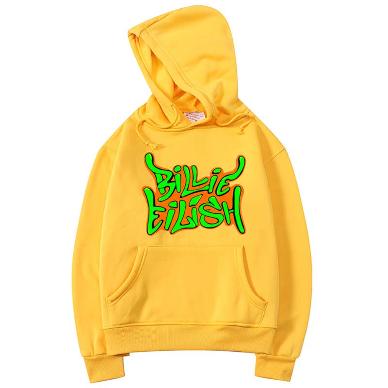 Hip-hop trend printed loose basic hoodie