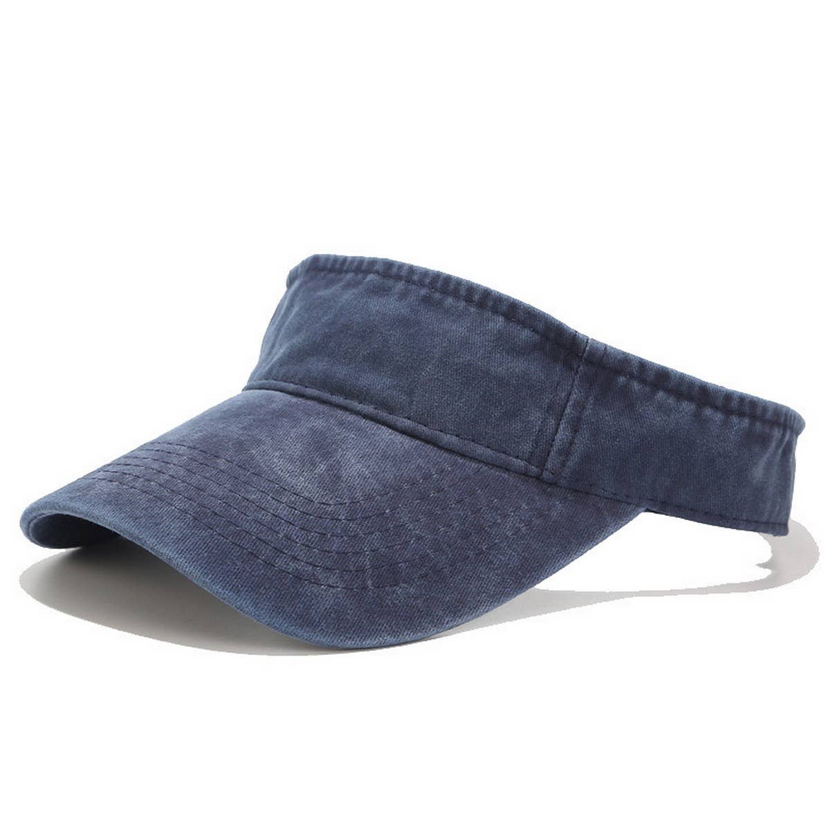 Washed Cotton Visor Hat - Street Style Sun Cap_CWAH3306