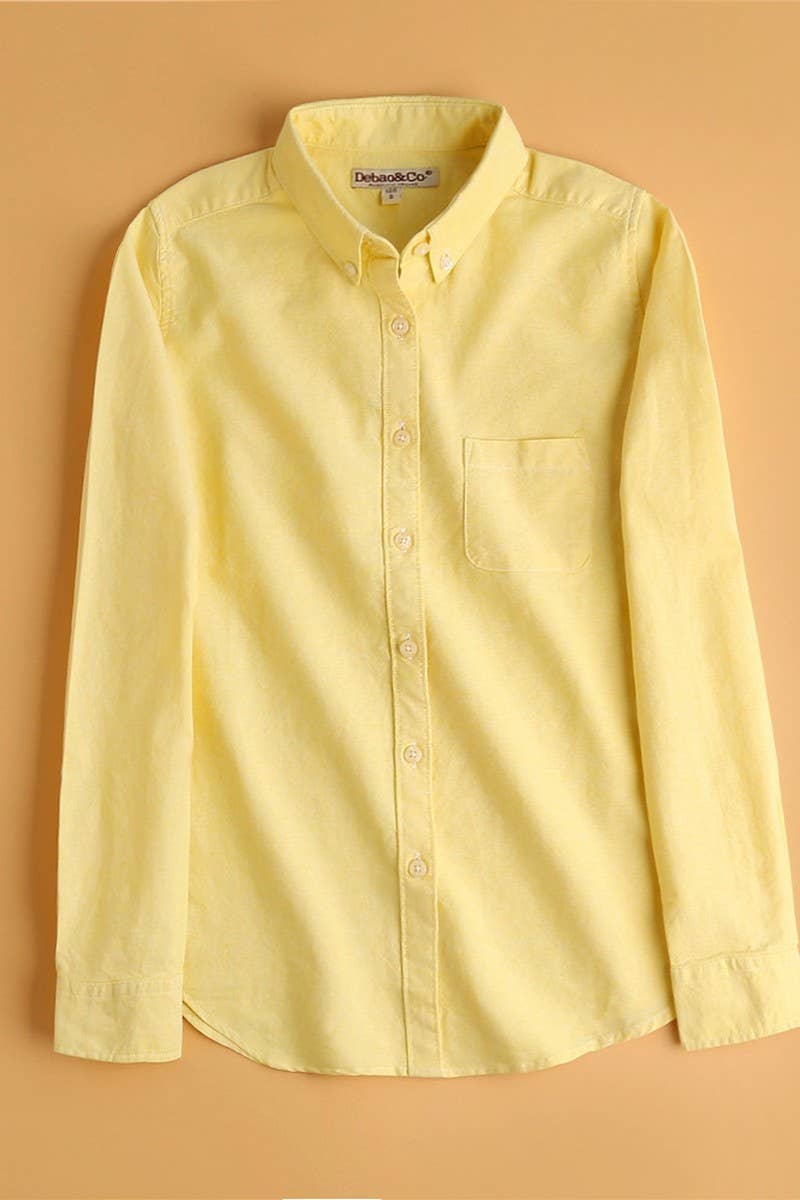 Cwtstl2244_Solid Color Long-Sleeved Cotton Bottoming Shirt