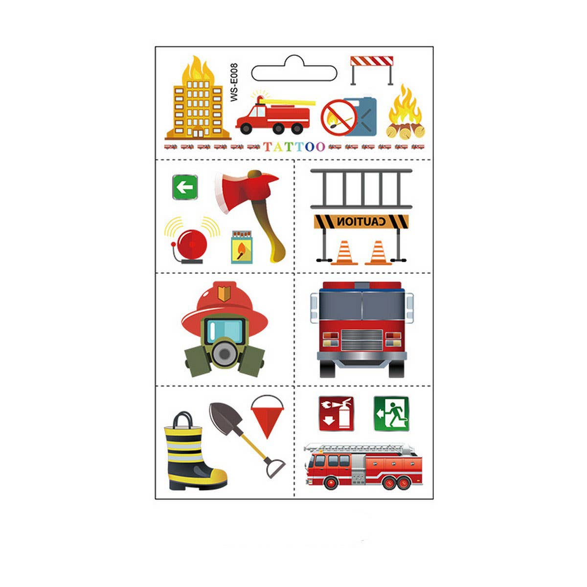 Kids Waterproof Fire Truck Tattoos for Safety Week