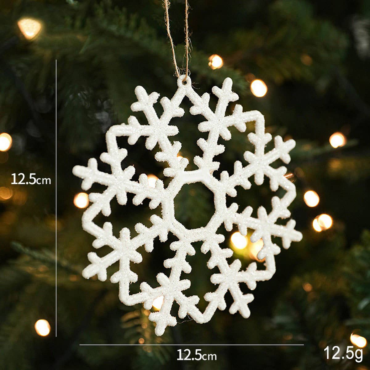 White Plastic Reindeer & Star Christmas Tree